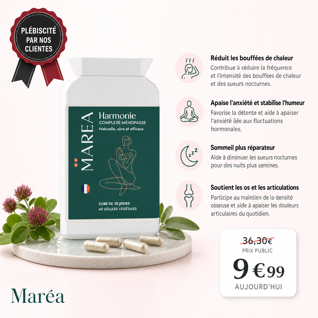 Harmonie Maréa - complexe multi-symptômes ménopause - les 4 bénéfices